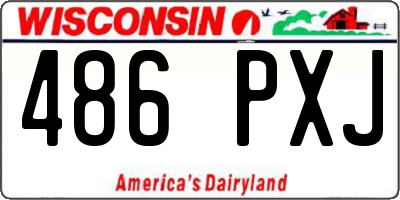 WI license plate 486PXJ
