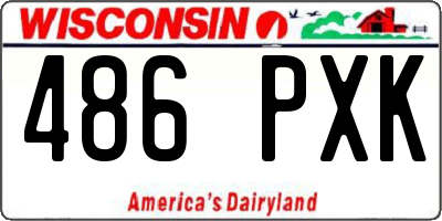 WI license plate 486PXK