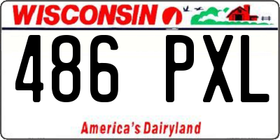 WI license plate 486PXL