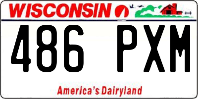 WI license plate 486PXM