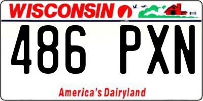WI license plate 486PXN