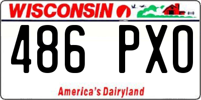 WI license plate 486PXO