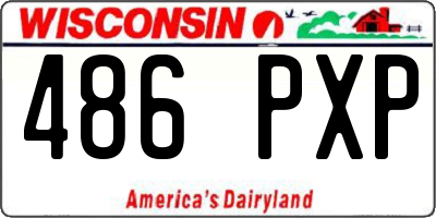 WI license plate 486PXP