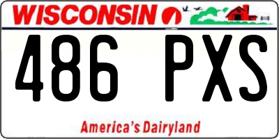 WI license plate 486PXS
