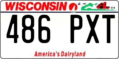 WI license plate 486PXT
