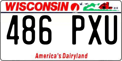 WI license plate 486PXU
