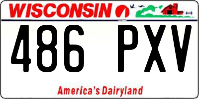 WI license plate 486PXV