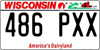 WI license plate 486PXX