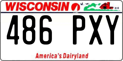 WI license plate 486PXY