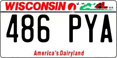 WI license plate 486PYA