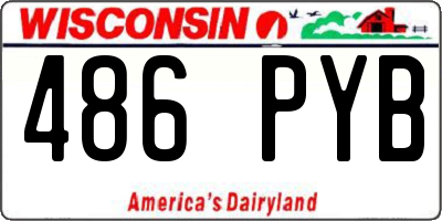 WI license plate 486PYB