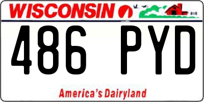WI license plate 486PYD