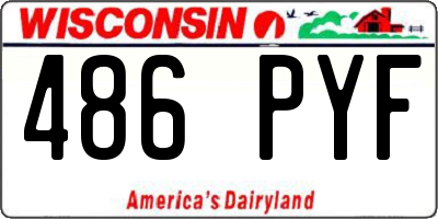 WI license plate 486PYF