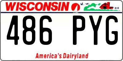 WI license plate 486PYG