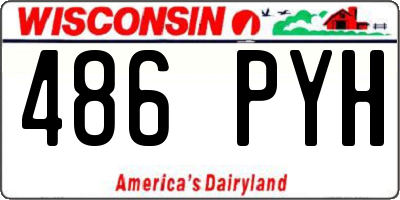 WI license plate 486PYH