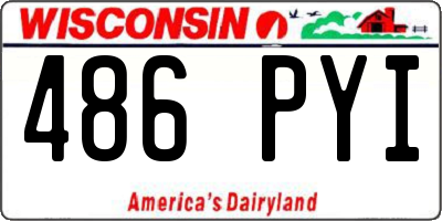 WI license plate 486PYI