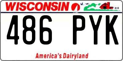 WI license plate 486PYK
