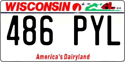 WI license plate 486PYL