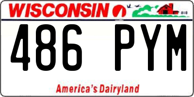 WI license plate 486PYM