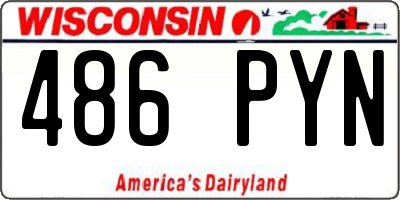 WI license plate 486PYN