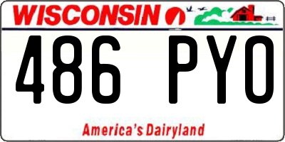 WI license plate 486PYO