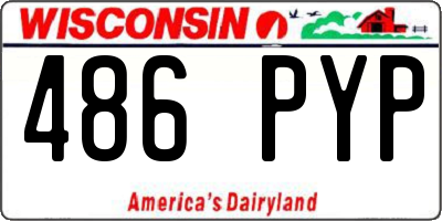 WI license plate 486PYP