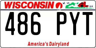 WI license plate 486PYT