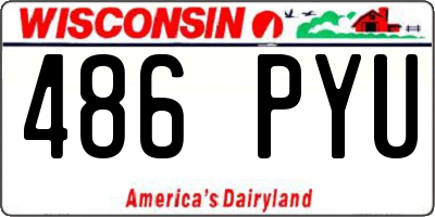 WI license plate 486PYU