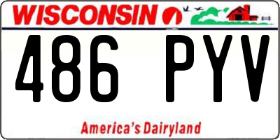 WI license plate 486PYV