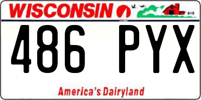 WI license plate 486PYX