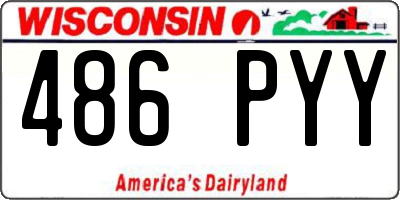WI license plate 486PYY