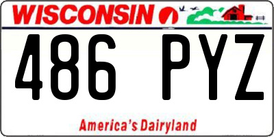WI license plate 486PYZ