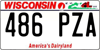 WI license plate 486PZA