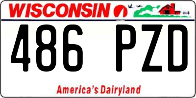 WI license plate 486PZD