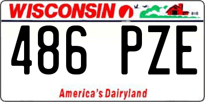 WI license plate 486PZE