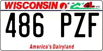 WI license plate 486PZF
