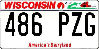 WI license plate 486PZG