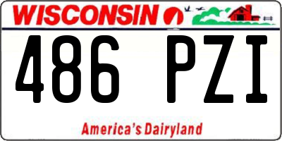WI license plate 486PZI