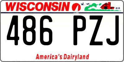 WI license plate 486PZJ