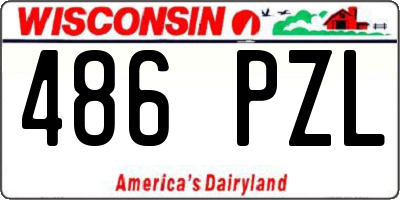 WI license plate 486PZL