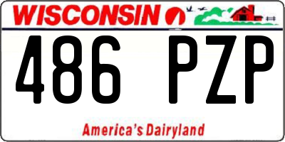 WI license plate 486PZP