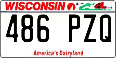 WI license plate 486PZQ