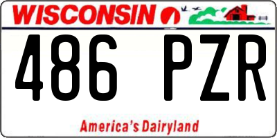 WI license plate 486PZR