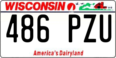 WI license plate 486PZU
