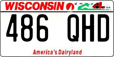 WI license plate 486QHD