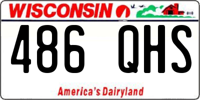 WI license plate 486QHS