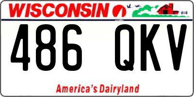 WI license plate 486QKV