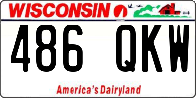 WI license plate 486QKW