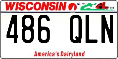 WI license plate 486QLN