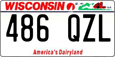 WI license plate 486QZL